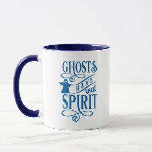 Spöken har en riktig blått och vit Halloween Mugg