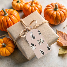 Spöken Holding Cats Gift-Märkre Presentetikett