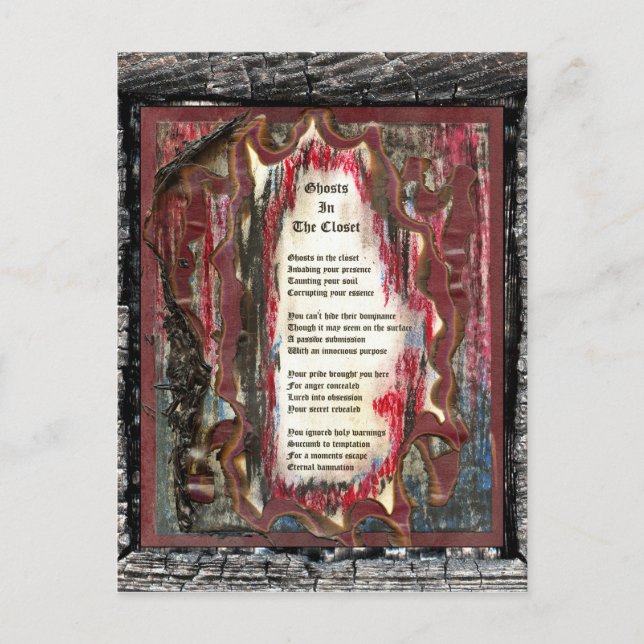 Spöken i garderoben vykort (Framsida)