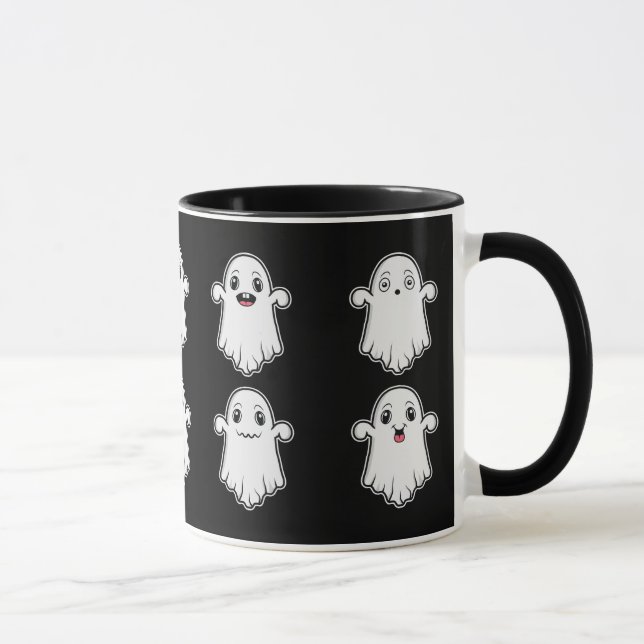Spöken med olika ansiktsuttryck Halloween Mugg (Höger)