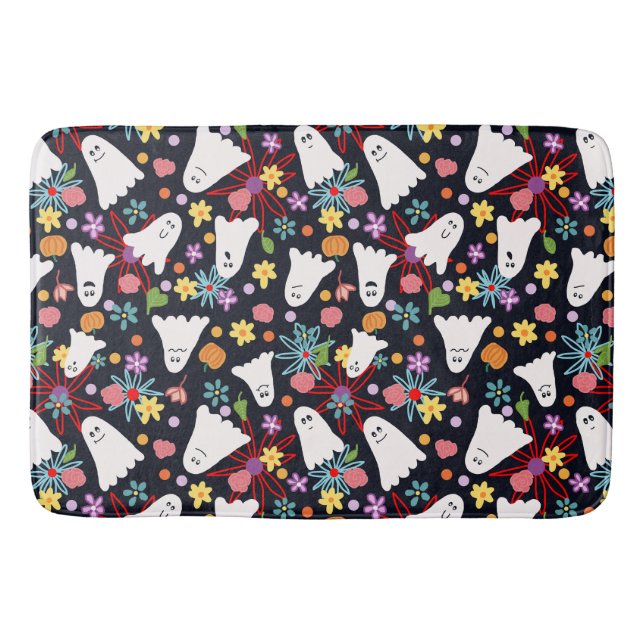 Spöken och blommor badrumsmatta (Framsidan)