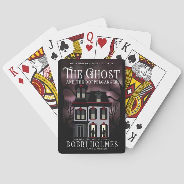 Spöken och dubbelgångaren som leker kort casinokort (Baksidan)