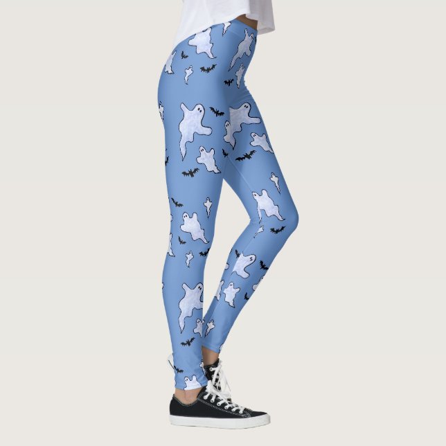 Spöken och Fladdermöss Halloween Leggings (Höger)