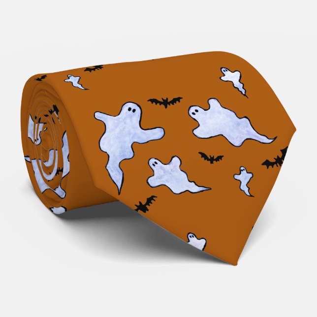 Spöken och Fladdermöss Halloween Slips (Rullad)