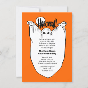 Spöken och Ghouls Halloween Costume Party Inbjudningar