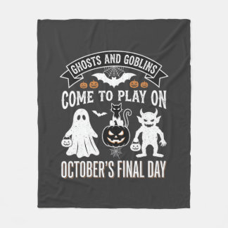 Spöken och Goblins Halloween Oktober Sista Dagen_1 Fleecefilt