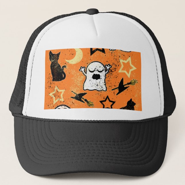 Spöken och katter, färgade keps (Framsida)