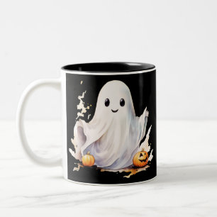 Spöken och pumpor kusligt skoj Halloween Två-Tonad Mugg