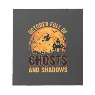 Spöken och skuggor Halloween Moon Design Anteckningsblock