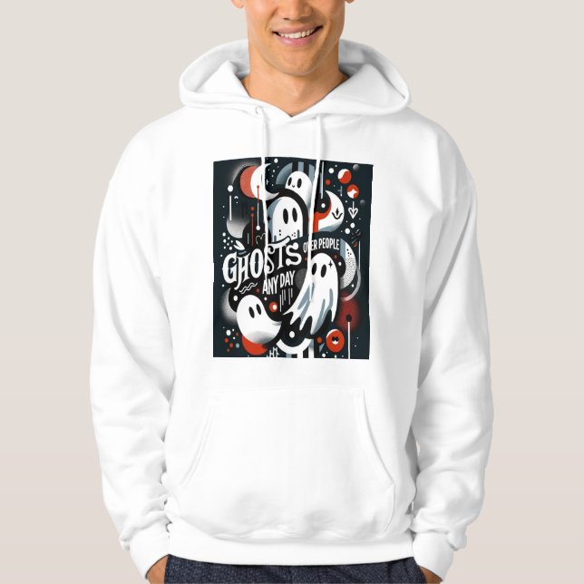 "Spöken över alla dagar" T-Shirt Hoodie (Framsida)