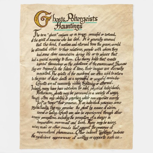 Spöken, polacker, hauntingar fleecefilt (Framsidan)