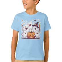 Spöken & Pumpkin Kids Halloween T-Shirt -