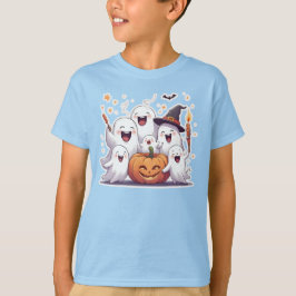 Spöken & Pumpkin Kids Halloween T-Shirt -