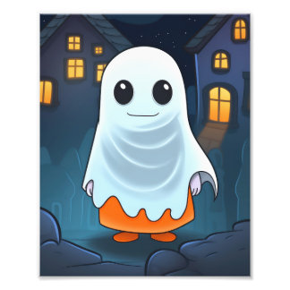 Spöken Pumpkins Cute Halloween Ghost Fototryck