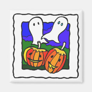 "Spöken, Pumpkins" Halloween Fridge Magnet