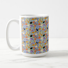 Spöken, pumpor, katter & läskig sömlös design kaffemugg
