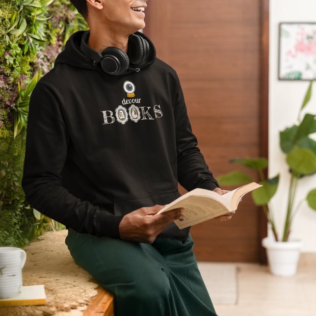 Spöken Reading Bokar - Halloween Hoodie (This item is for display purposes only to illustrate the design element. )