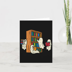 Spöken Reading Bokar Lacher Halloween Librarian B Kort