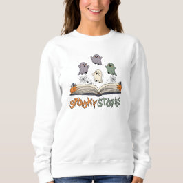 Spöken Reading Spooky Stories Halloween T Shirt