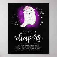 Spöken Sängvätning Blöjor Baby Shower Spel Skylt