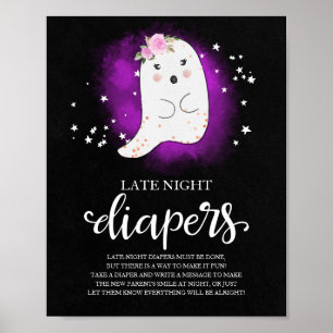 Spöken Sängvätning Blöjor Baby Shower Spel Skylt