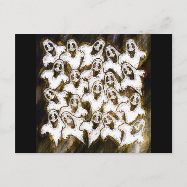 SPÖKEN SAY BOO! VYKORT (Framsida)