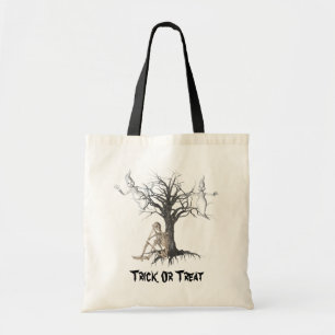 Spöken Skeleton Halloween Funny Tote Bag Tygkasse