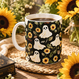 Spöken & Solrosor Kuslig Blommig Goth Kaffemugg