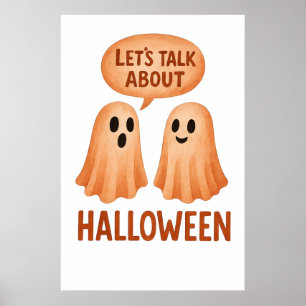 Spöken som diskuterar Halloween Poster