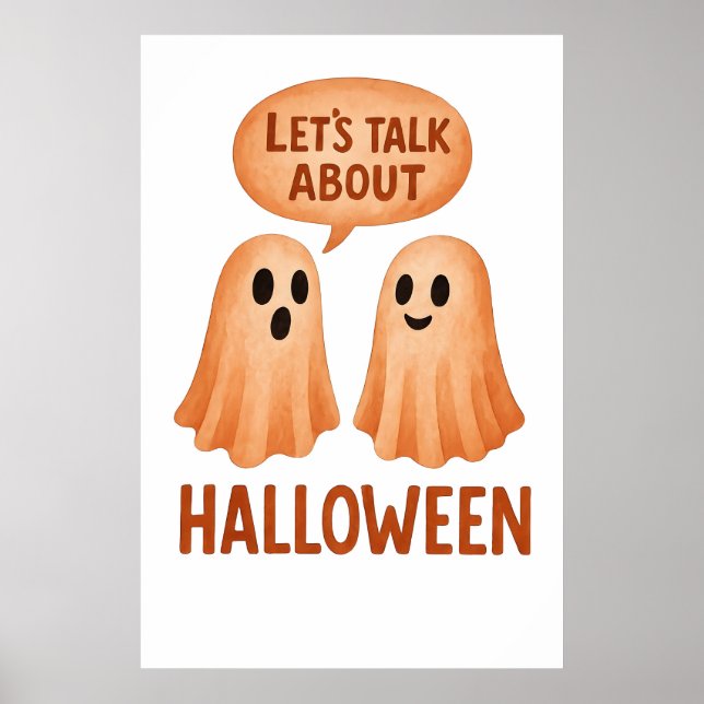Spöken som diskuterar Halloween Poster (Framsidan)