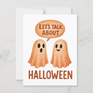 Spöken som diskuterar Halloween Vykort