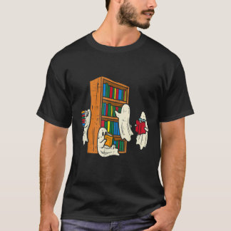 Spöken som läser böcker lärare Halloween bibliotek T Shirt