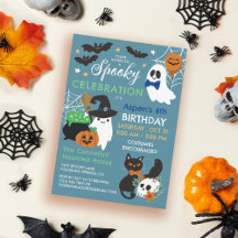 Spöken Spooky Firande Boy Halloween Birthday