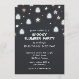 Spöken Stars Spooky Slumber Party Inbjudan