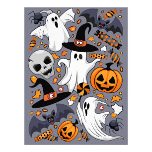 Spöken-talesman och Creepy Cute-monster Fototryck