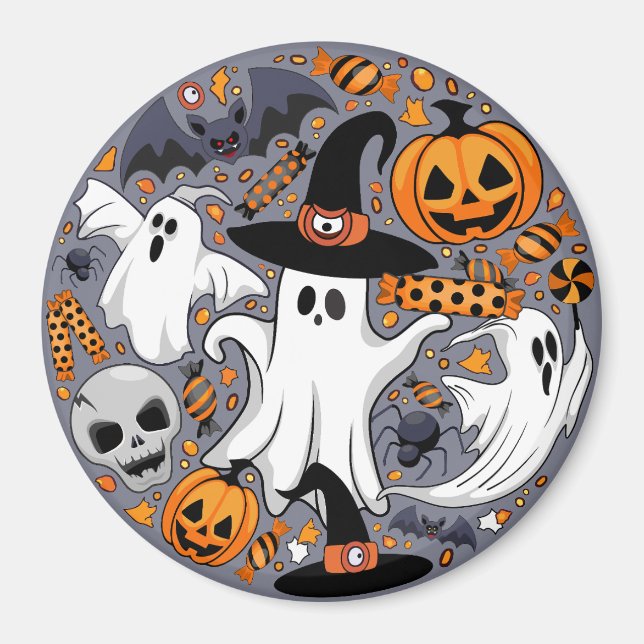 Spöken-talesman och Creepy Cute-monster Magnet (Framsidan)