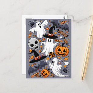 Spöken-talesman och Creepy Cute-monster Vykort