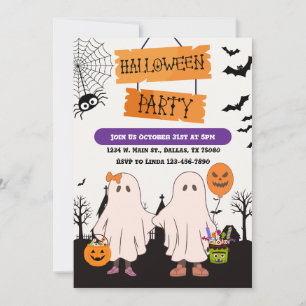 Spöken Trick eller Behandla Halloween Personlig Inbjudningar