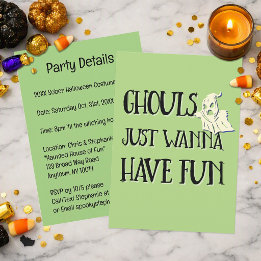 Spöken Vill Bara Ha Kul | Nyktra Halloweenfest Inbjudningar