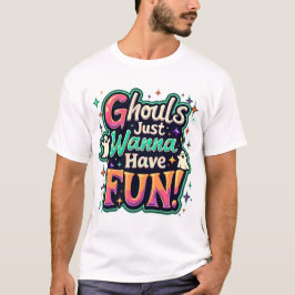 Spöken Vill Bara Ha Kul - Retro Halloween-stämning T Shirt