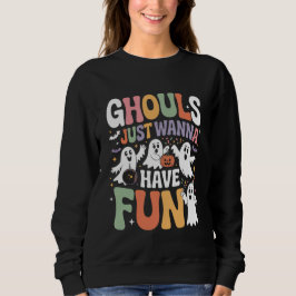 Spöken Vill Bara Ha Kul Retro Halloween T Shirt