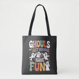 Spöken Vill Bara Ha Kul Retro Spöke Halloween Tygkasse