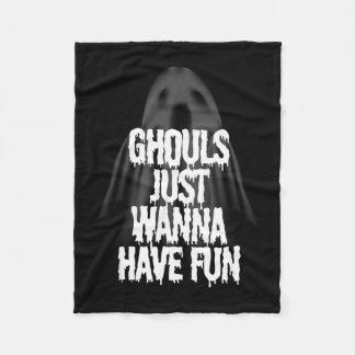 Spöken vill bara ha kul rolig halloween-citat  fleecefilt