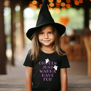 Spöken Vill Bara Ha Kul Tjejer Svart Halloween T Shirt