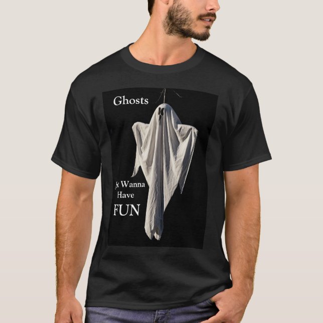 Spöken vill bara ha Roligt T Shirt (Framsida)