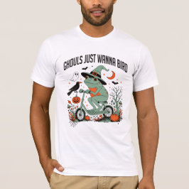 Spöken Vill Blott Se Fåglar Rolig Groda T Shirt