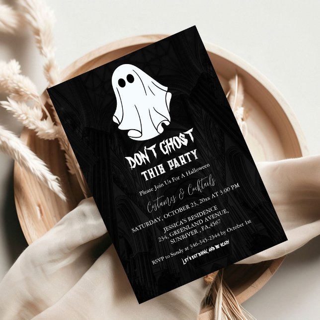 Spöker inte den här party Halloween-kostymen Party Inbjudningar (Skapare uppladdad)