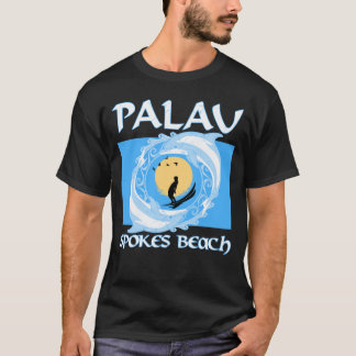 Spokes Beach Palau Surfing T-Shirt