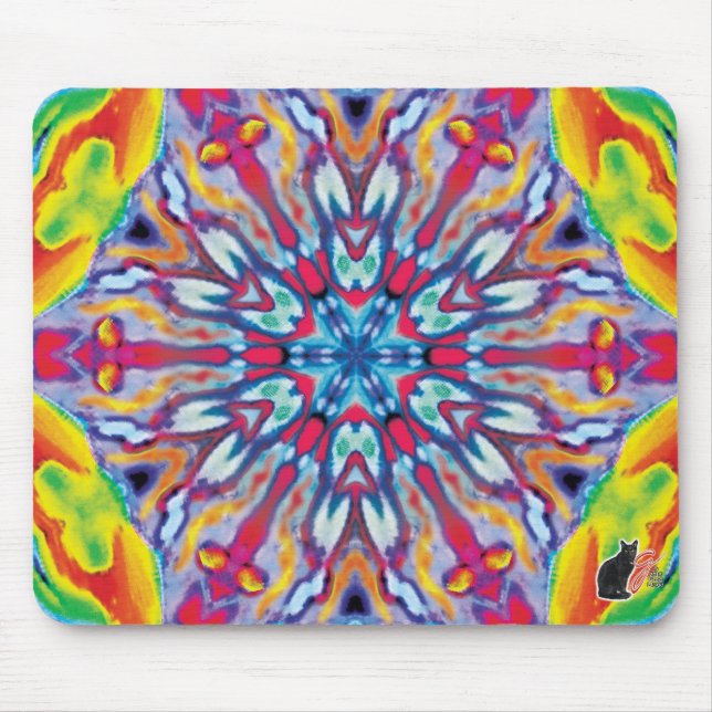 Spokes Kaleidoscope Mouse Pad Musmatta (Framsidan)