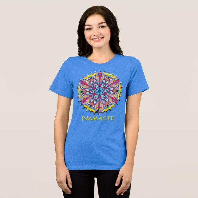 Spokes Namaste Kaleidoscope T Shirt (Framsida Full)